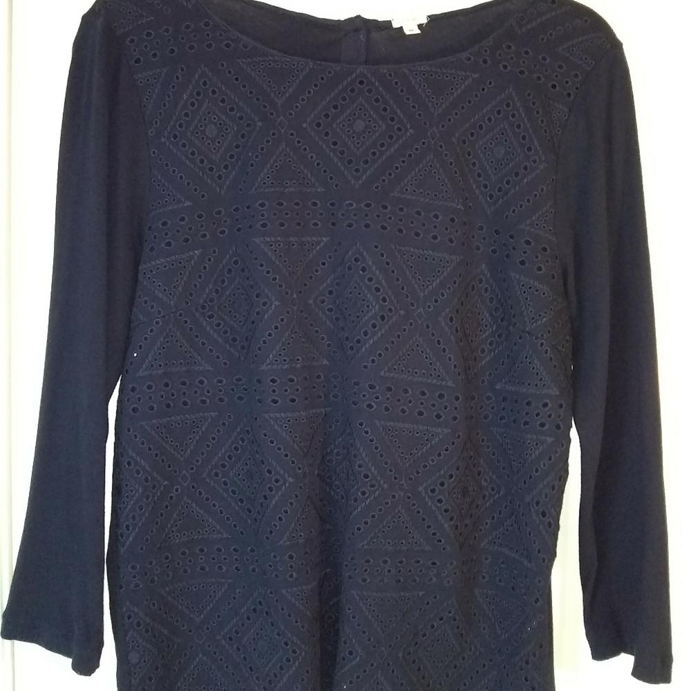 J. Crew Blue Top Button Down Back